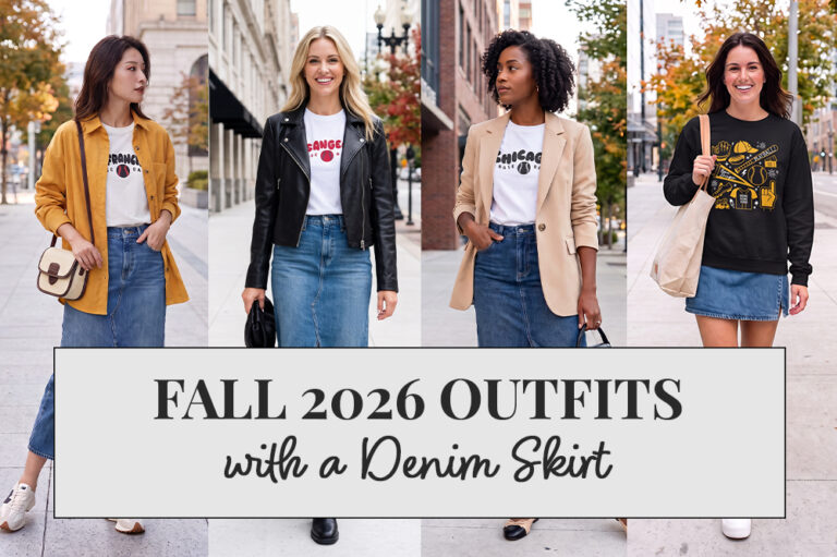 Fall 2026 Outfits with a Denim Skirt